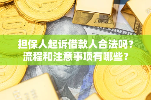 武汉担保人起诉借款人合法吗？流程和注意事项有哪些？