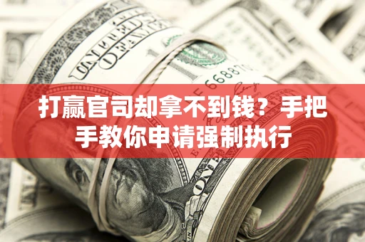 武汉打赢官司却拿不到钱？手把手教你申请强制执行