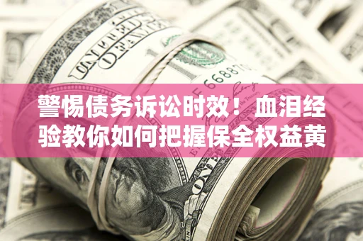 武汉警惕债务诉讼时效！血泪经验教你如何把握保全权益黄金期