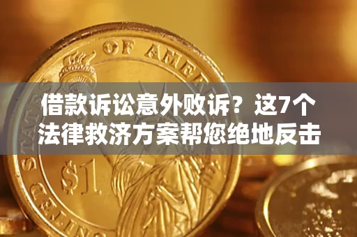 武汉借款诉讼意外败诉？这7个法律救济方案帮您绝地反击！