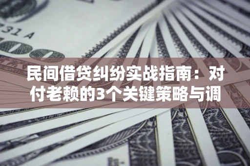 武汉民间借贷纠纷实战指南：对付老赖的3个关键策略与调解盲区解析