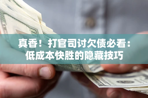 武汉真香！打官司讨欠债必看：低成本快胜的隐藏技巧