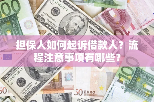 武汉担保人如何起诉借款人？流程注意事项有哪些？